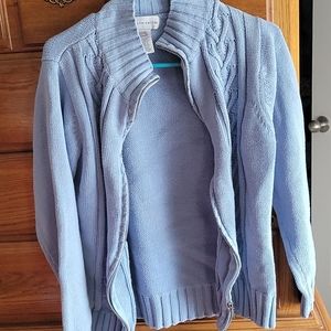 Jaclyn Smith zip up sweater